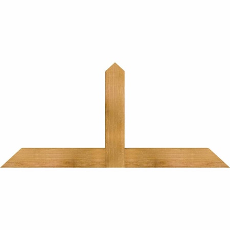 Ekena Millwork Portland Rough Sawn Timber Gable Bracket, Western Red Cedar, 48"W x 22"H x 4"D x 4"F, 11/12 Pitch GBW048X22X0404POR00RWR
